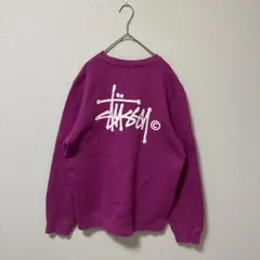 Stüssy パープル ロゴトレーナー