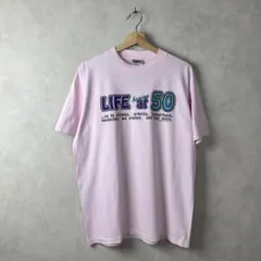 90s USA製 ライトピンク Tシャツ Lサイズ オニータ vintage