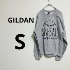 美品✨　GILDAN BASEBALL girlfriend トレーナー グレーのサムネイル