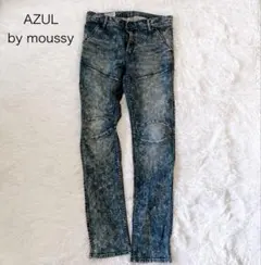 AZULbymoussy メンズデニム スリム ストレート 29インチ ケミカル
