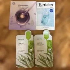 ティーツリー2枚　プロバイオダーム1枚　Torriden1枚　フェイスパック