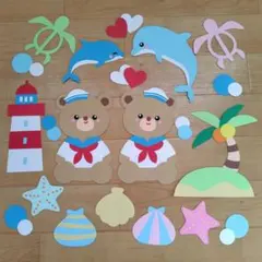 夏　壁面飾り　７月　８月　海　いるか　水兵さん　保育　幼稚園　福祉施設のサムネイル