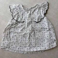 petit main 花柄 フリル襟 トップス 80cm