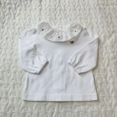 ファミリア　白フリルブラウス　８０