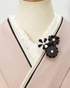 ふりふ　重ね衿「パールつまみ」　えり　袴　成人式　卒業式