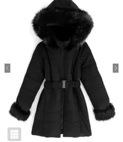 ベルト付きファーダウンコート（kd13）