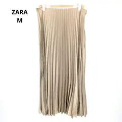 【ZARA】ザラ　プリーツロングスカート　М　柔らかい生地　ライトブラウン系