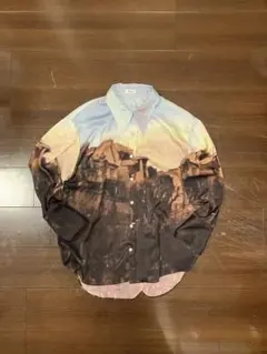 allege 22fw print shirt blueのサムネイル