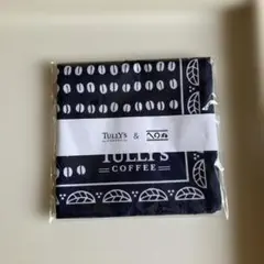TULLY'S COFFEE 風呂敷 ネイビー 新品　かまわぬ　手ぬぐいハンカチのサムネイル