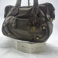 極美品✨ANNA SUI アナスイ ドリトル レザー ブラック バッグ Y2Kのサムネイル