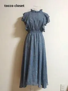 tocco closet　フレンチフリル　シフォンワンピ