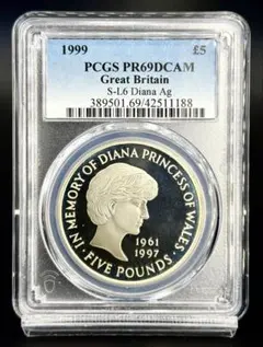1999 イギリス ５ポンド 白銅貨 プリンセス ダイアナ PCGS MS70 1999 イギリス 5ポンド 白銅貨 プリンセス ダイアナ PCGS MS70 - メルカリ