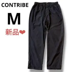 新品❤︎CONTRIBE スエード調ワイドパンツ メンズ 黒 ゆったり シルエット