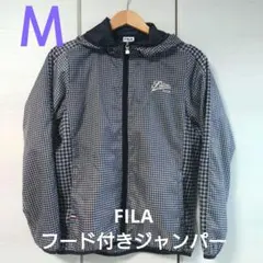 FILA ジップアップパーカー Ｍ ギンガムチェック フード付き レディースのサムネイル