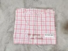 動物キャラクター付きエプロン ピンクチェック