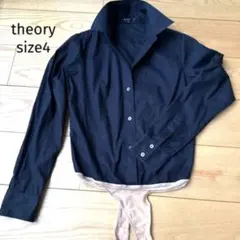 theory シャツ 黒　ビジネス　　M L 4 セオリー　オフィスのサムネイル