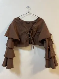 Meridian ラッフルスリーブ クロップド ジャケットのサムネイル
