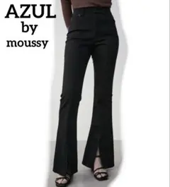 AZUL センタースリットカラーフレアパンツ S ブラック　ブーツカット