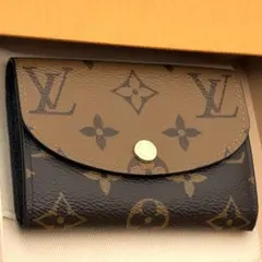 【最高級美品】ルイヴィトン ポルトモネロザリ リバース モノグラム 二つ折り財布