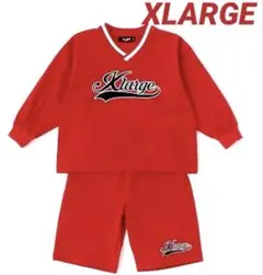 【XLARGE】 ロゴ長袖Tシャツ＋5分ショーツ セットアップ 140