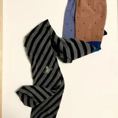 【SALE】オーブ刺繍入りタイツ　ヴィヴィアンウエストウッド　ストライプ