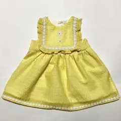 サマーセール☆ハンドメイド☆イエロー☆フラワー☆ワンピースのサムネイル