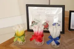 結婚式　ウェルカムスペース　ドレスの色クイズ　ペンライト　コップ3個セット