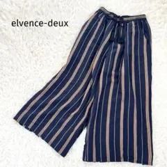 爾本斯度 寬褲 休閒 腰部鬆緊帶 綁帶條紋 海軍藍