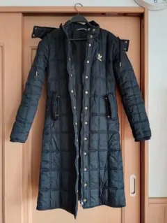 アディダス　オリジンナルス　黒キルティングロングコート　レディース・ＯＴサイズ