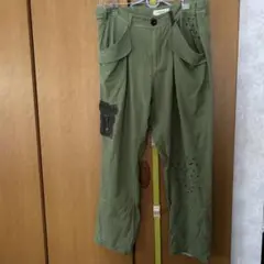 super hakkaフィーユオリーブグリーン ワイドパンツ19お値下げ