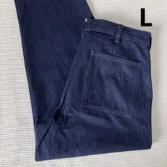 UNIQLO ユニクロ ワイドテーパードジーンズ L デニムパンツ 紺