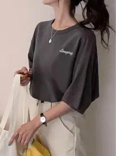 GRL ロゴ刺繍ビッグTシャツ[ze240]