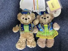 ☆タグ付き☆ダッフィー&シェリーメイ　ぬいぐるみバッジ　15周年