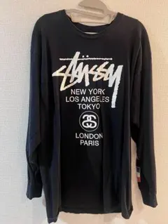 Stüssy ブラック ロングスリーブ TシャツXL - メルカリ