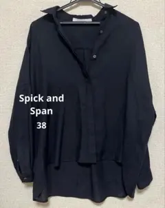 スピックアンドスパン　シャツ　ブラウス　ネイビー　38サイズ