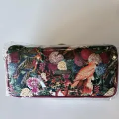 新品　ジム トンプソン　(JIM THOMPSON) 花柄ポーチ　赤　オレンジ
