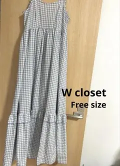 W closet ギンガムチェック キャミワンピース