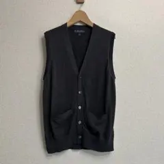 美品 ブルックスブラザーズ ニットベスト メリノウール チャコール S