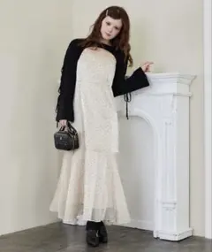 NICE CLAUP アンサンブルニットワンピース