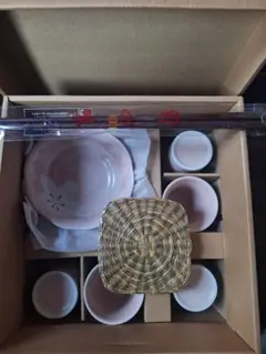 桜模様の食器セット