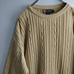 チャップス×ラルフローレン ニット セーター イエロー コットンニット
