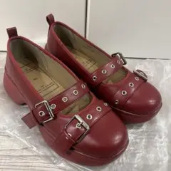 GU メリージェーンシューズ Lサイズ rokh コラボ レッド ロク 赤