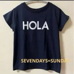 【備品】セブンデイズサンデイ 半袖Tシャツ ロゴ ネイビー Mのサムネイル