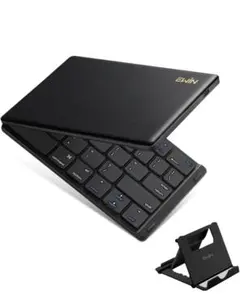 Ewin Bluetoothキーボード 折りたたみ式157g超軽量レザーカバー