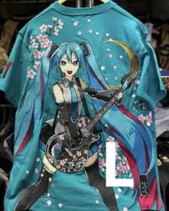 初音ミク×絡繰魂 桜満開Tee半袖TシャツLサイズのサムネイル
