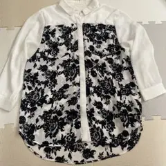 JEANASIS 七分袖　花柄シャツ