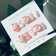 【L-101】スイートキャラクター大人可愛いネイルチップ［L Size］