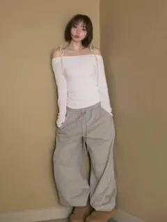 andmary heart hip sweat pants gray - メルカリ