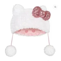 ユニバ　ハローキティー　ボンボン付きハット　カチューシャ