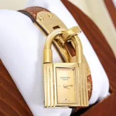 稼働 Hermes ケリーウォッチ 腕時計 ゴールド 純正ベルト 3636 - メルカリ